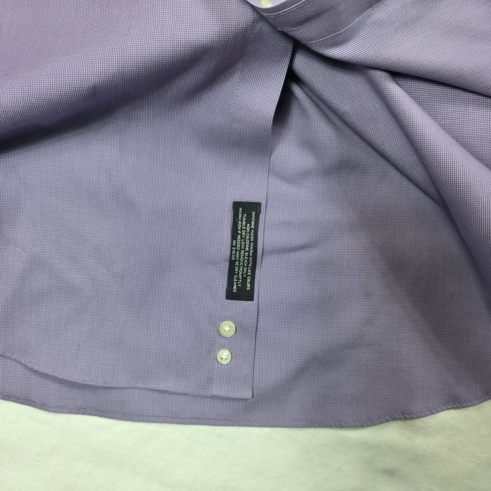 Jos.‎ A. Bank Traveler's Collection Purple Cotton Dress Shirt Mens 16-32 - Picture 7 of 7